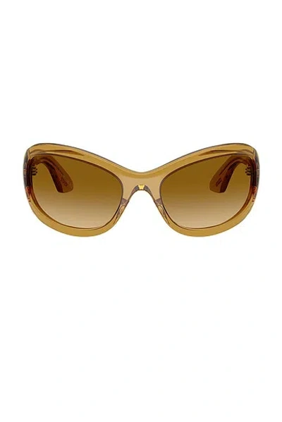 Oliver Peoples X Khaite Oval Sunglasses In Brown