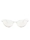 Oliver Peoples X Khaite Silver-tone 1998c Cat-eye Sunglasses In Silver