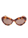 Oliver Peoples X Khatie 1968c Cat-eye Sunglasses In Brown
