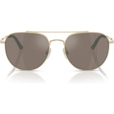 Oliver Peoples X Roger Federer 54mm Pilot Sunglasses In Gold