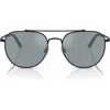 Oliver Peoples X Roger Federer 54mm Pilot Sunglasses In Matte Black