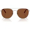 Oliver Peoples X Roger Federer 54mm Pilot Sunglasses In Silver