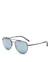 Oliver Peoples X Roger Federer Aviator Sunglasses, 54mm In Matte Black