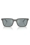 Oliver Peoples X Roger Federer Mr. Federer 52mm Polarized Rectangular Sunglasses In Black