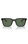 Oliver Peoples Roger Federer 52mm Polarized Rectangular Sunglasses In Green