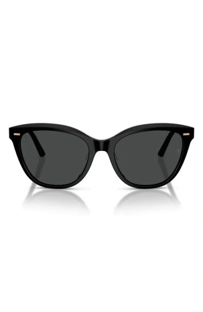 Oliver Peoples X Roger Federer Mr. Federer 55mm Cat Eye Sunglasses In Black