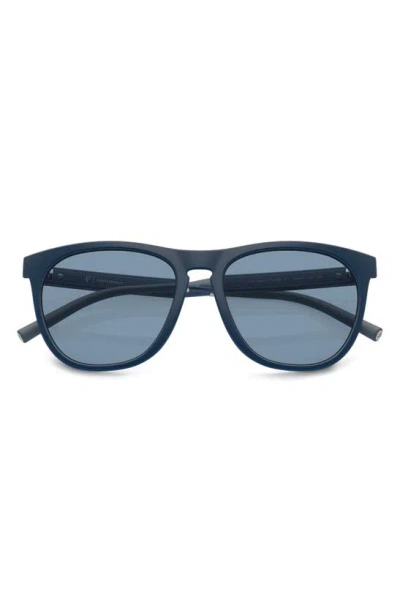 Oliver Peoples X Roger Federer R-1 55mm Irregular Sunglasses In Matte Blue