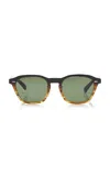 Oliver Peoples X Roger Federer R-11 Round-frame Acetate Sunglasses In Brown