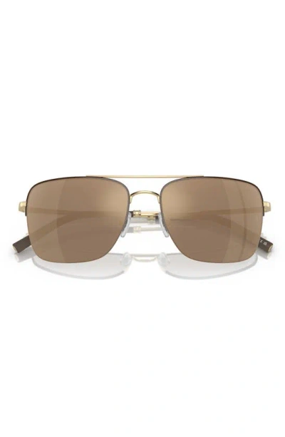 Oliver Peoples X Roger Federer R-2 56mm Irregular Sunglasses In Gold