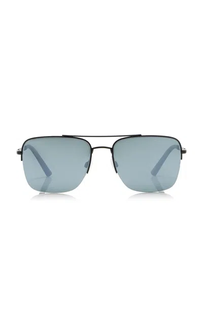Oliver Peoples X Roger Federer R-2 Aviator Metal Sunglasses In Gray