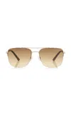 Oliver Peoples X Roger Federer R-2 Aviator Metal Sunglasses In Orange