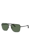 Oliver Peoples X Roger Federer R-2 Aviator Sunglasses, 56mm In Black/green Polarized Solid