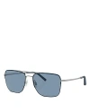 Oliver Peoples X Roger Federer R-2 Aviator Sunglasses, 56mm In Blue/blue Solid