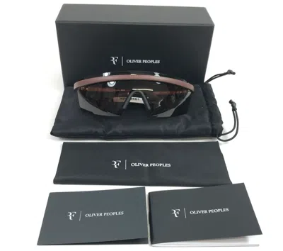 Pre-owned Oliver Peoples X Roger Federer Sunglasses Ov5556s 700253 R-4 Semi-matte Umber In Brown