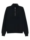 Oliver Spencer 1/4 Zip Reverse Sweatshirt In Animal Print