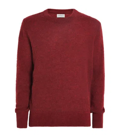 Oliver Spencer Alpaca-merino-blend Blenheim Sweater In Red