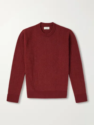 Oliver Spencer Blenheim Wool Sweater In Red
