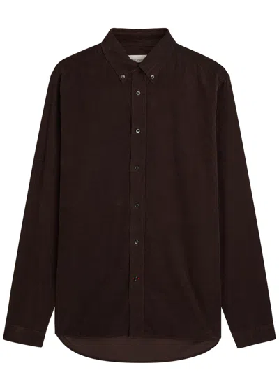 Oliver Spencer Brook Corduroy Shirt In Black