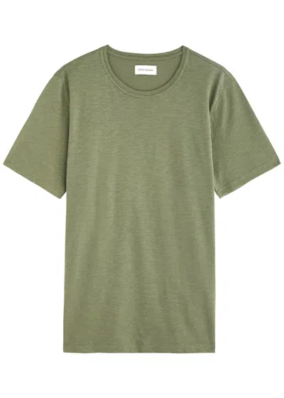Oliver Spencer Conduit Cotton T-shirt In Khaki