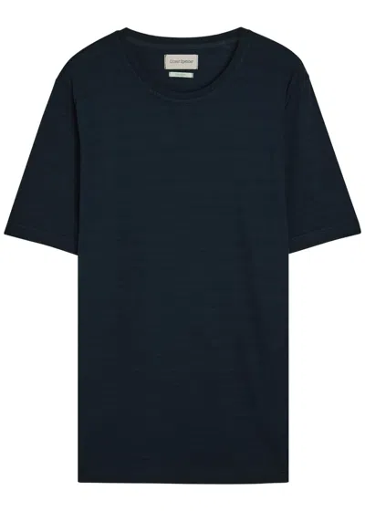 Oliver Spencer Conduit Striped Knit T-shirt In Blue