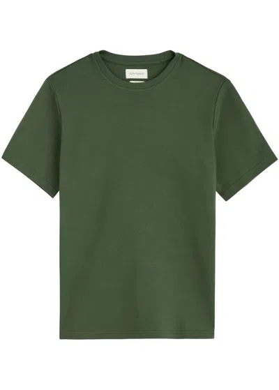 Oliver Spencer Cotton-jersey T-shirt In Green