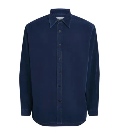 Oliver Spencer Cotton Newson Cord Atlanta Shirt In Blue
