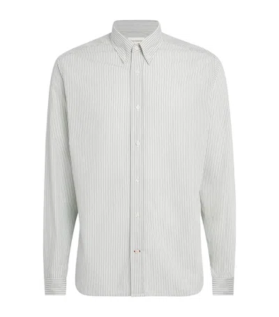 Oliver Spencer Cotton Stripe Brook Shirt In White