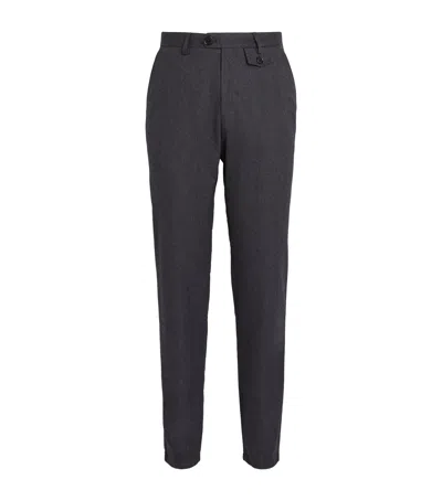 Oliver Spencer Cotton-wool Fishtail Westerman Trousers In Grey