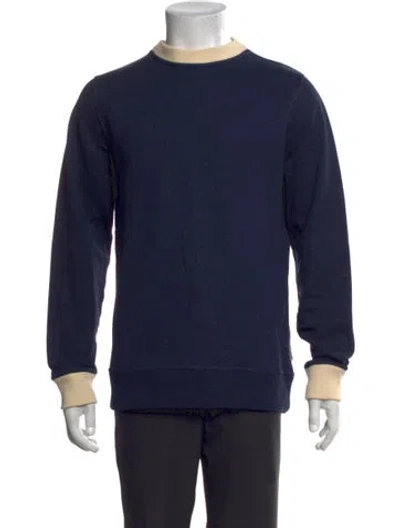 Pre-owned Oliver Spencer Crew Neck Long Sleeve Sweatshirt In Blue