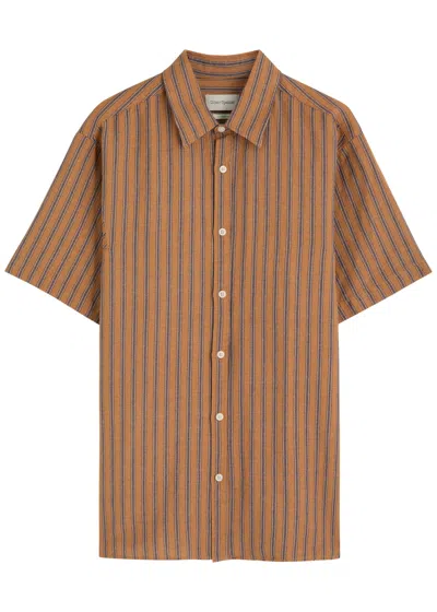 Oliver Spencer Gassison Striped Linen-blend Shirt