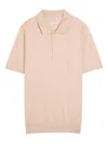 Oliver Spencer Glendale Buttoned Short-sleeve Polo Shirt In Neutral