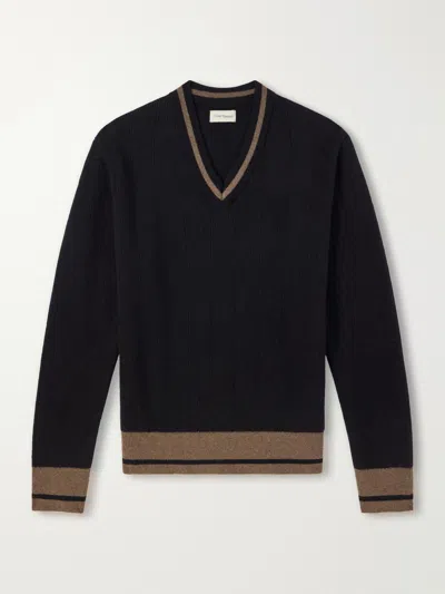 Oliver Spencer Hawes Wool Sweater In Black