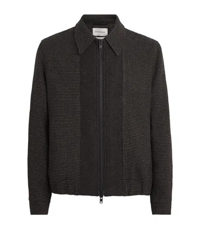 Oliver Spencer Houndstooth Renbourne Jacket In Black