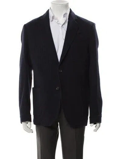 Pre-owned Oliver Spencer Lambswool Blazer In Blue