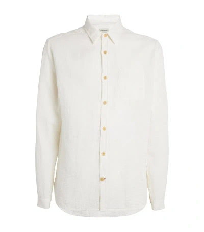 Oliver Spencer Linen-cotton Textured Shirt In White
