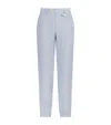 Oliver Spencer Linen Fishtail Trousers In Gray