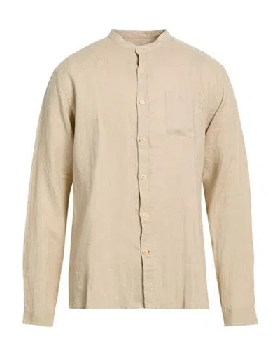 Oliver Spencer Man Shirt Beige Size 16 ½ Linen In Neutral