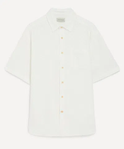 Oliver Spencer Mens Atlanta Short-sleeve Garson White Shirt