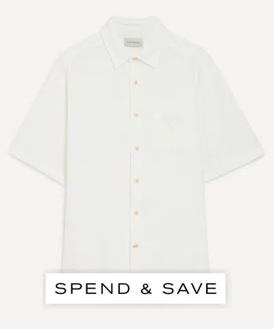 Oliver Spencer Mens Atlanta Short-sleeve Garson White Shirt