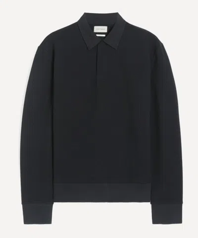 Oliver Spencer Mens Cotton Blend Rugby Shirt In Blue