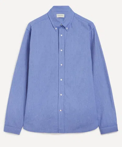 Oliver Spencer Mens Mckenzie Blue Brook Shirt