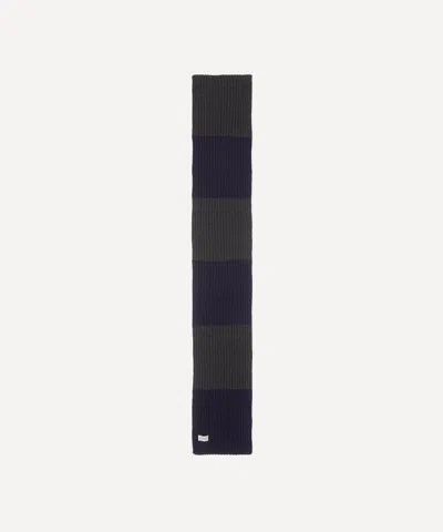 Oliver Spencer Mens Soane Paxton Ribbed Scarf In Multi
