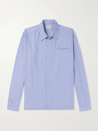 Oliver Spencer Mulvey Striped Cotton Shirt In Blue
