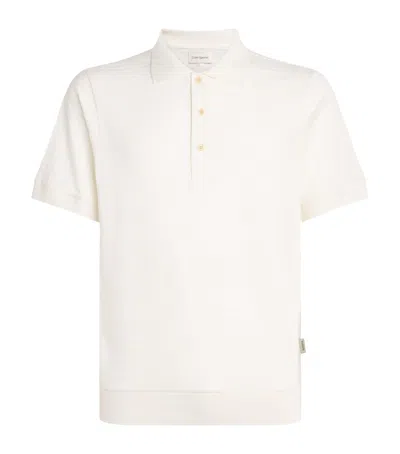 Oliver Spencer Organic Cotton Jacquard Polo Shirt In Multi