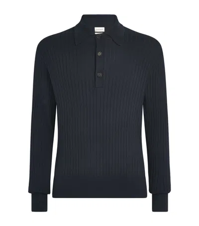 Oliver Spencer Organic Cotton Pablo Polo Shirt In Navy