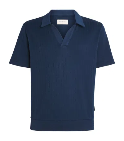 Oliver Spencer Organic Cotton Westcott Polo Shirt In Blue