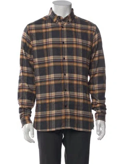 Pre-owned Oliver Spencer Plaid Print Long Sleeve Shirt In Multicolor