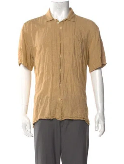 Pre-owned Oliver Spencer Plaid Print Short Sleeve Shirt In Neutral