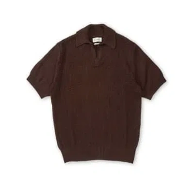 Oliver Spencer Polo Shirt In Brown