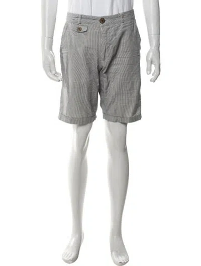 Pre-owned Oliver Spencer Striped Chino Shorts In Grey/silver